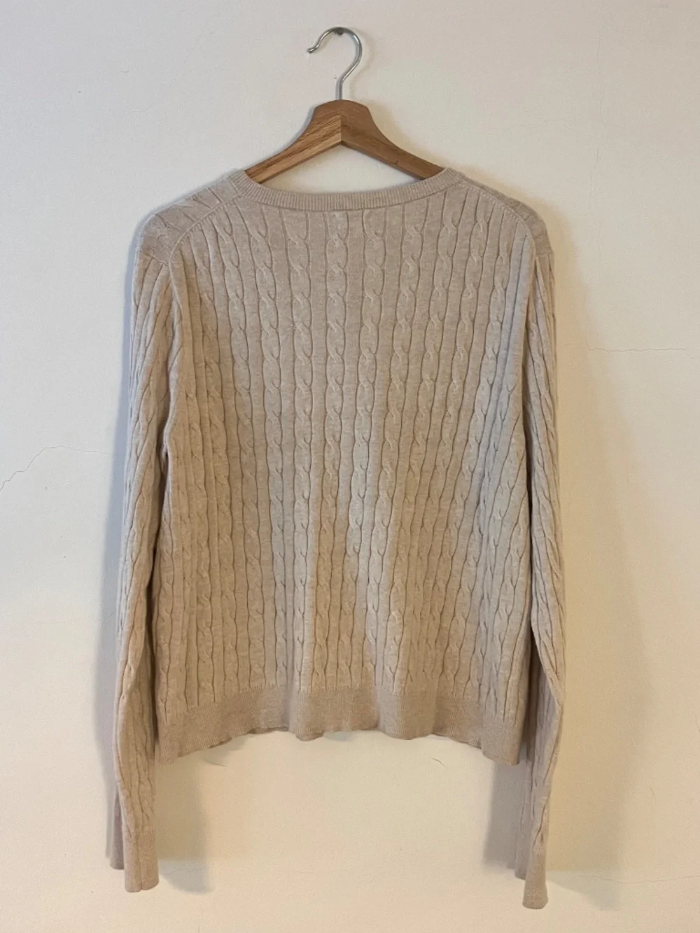 J. Crew Cream Cotton Cable Knit Cardigan